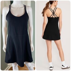 Old Navy CloudComfy Black Mini Strappy Active Dress Built in Shorts Romper Large